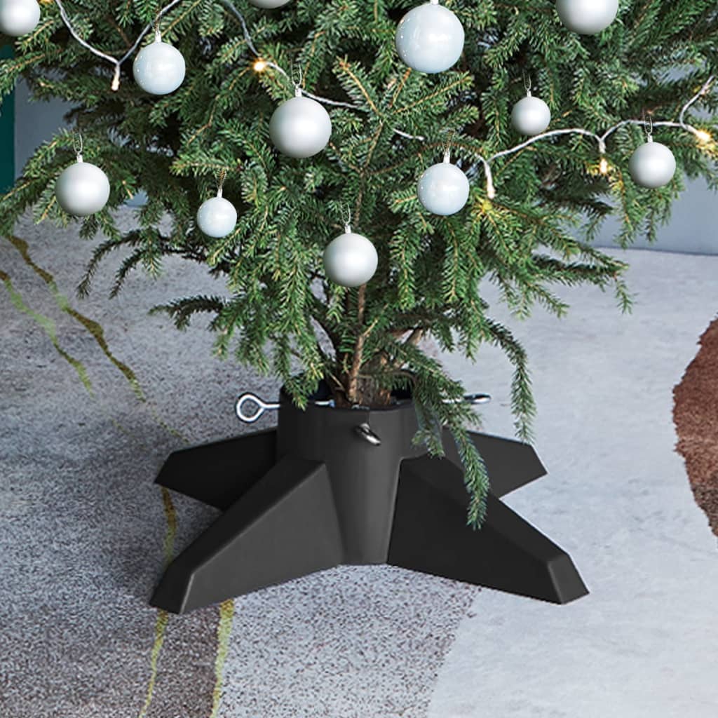 vidaXL Christbaumständer Grau 55,5x55,5x15 cm