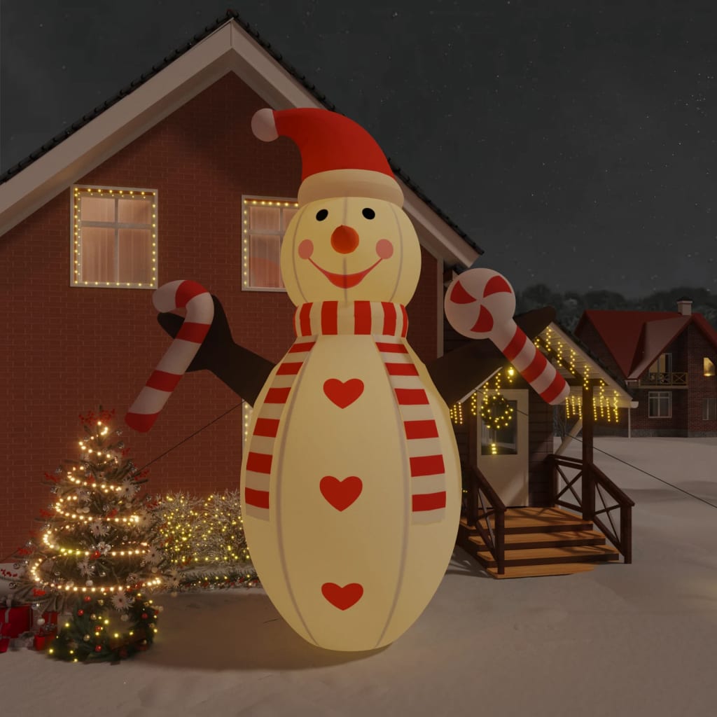 vidaXL Aufblasbarer Schneemann mit LEDs 630 cm vidaXL Aufblasbarer Schneemann mit LEDs 630 cm