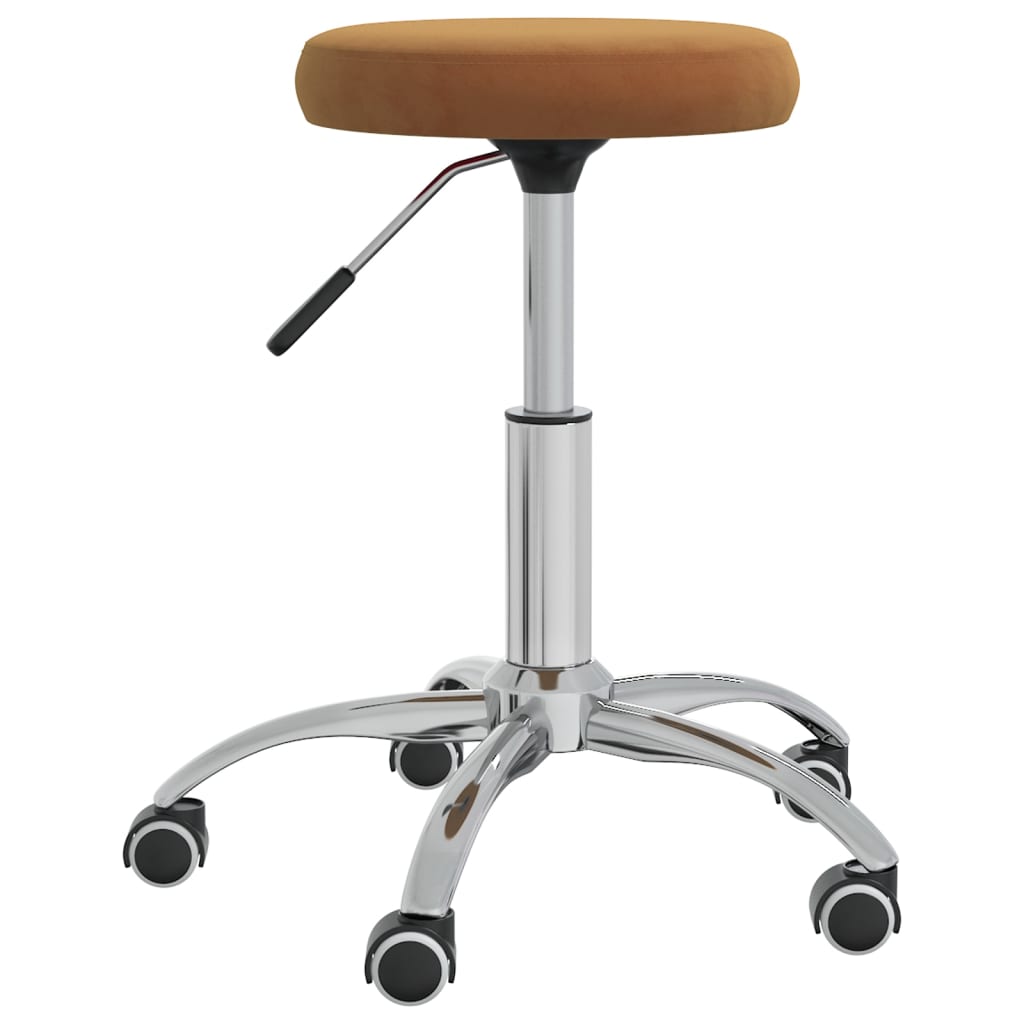 vidaXL Massagehocker Samt Braun