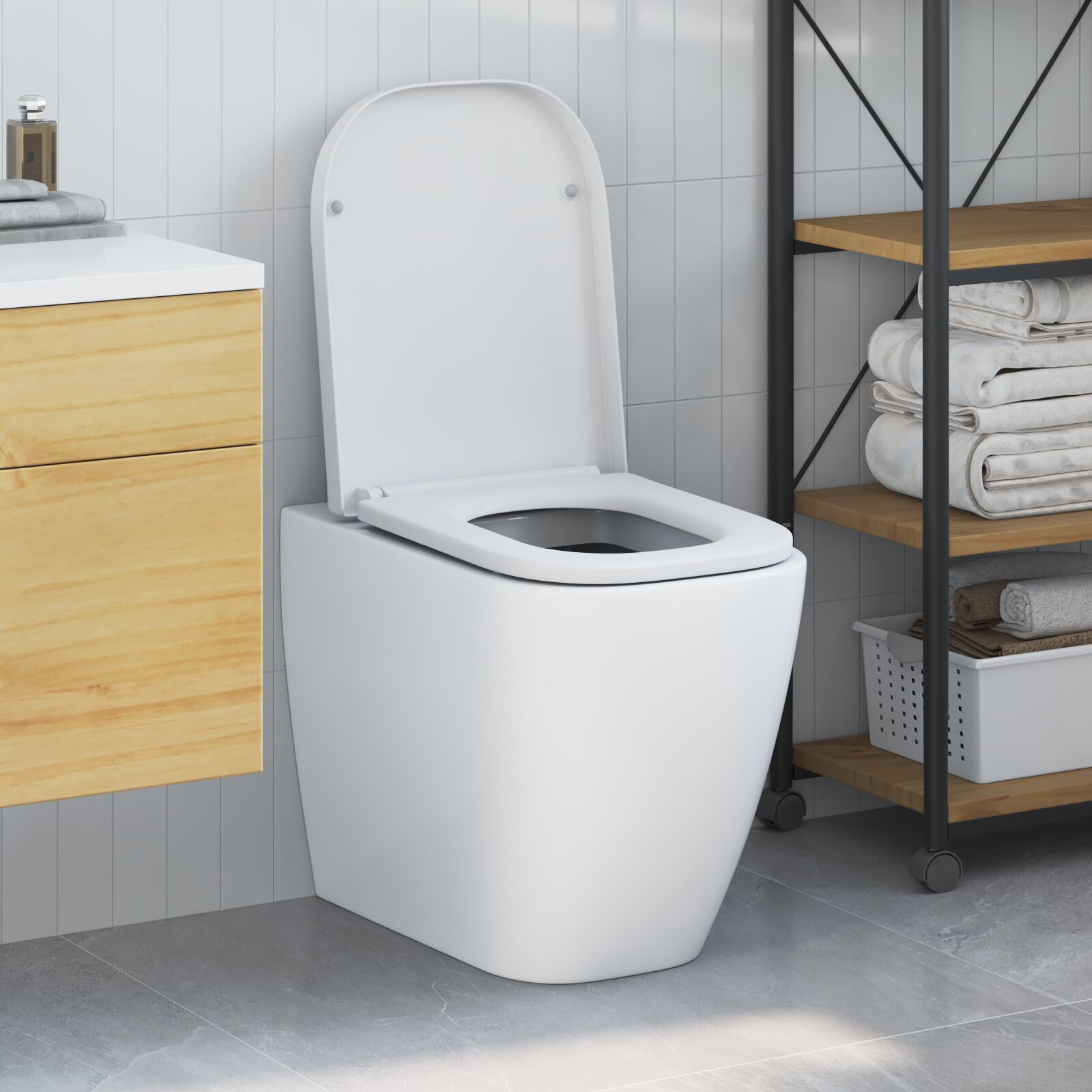 vidaXL Quick Release Toilettensitz mit sanftem Schließen Duroplast Weiß