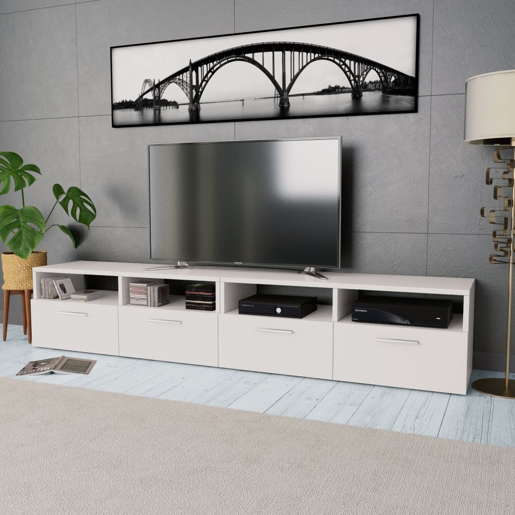 vidaXL 2 Stk. TV-Schränke Holzwerkstoff 95x35x36 cm Weiß