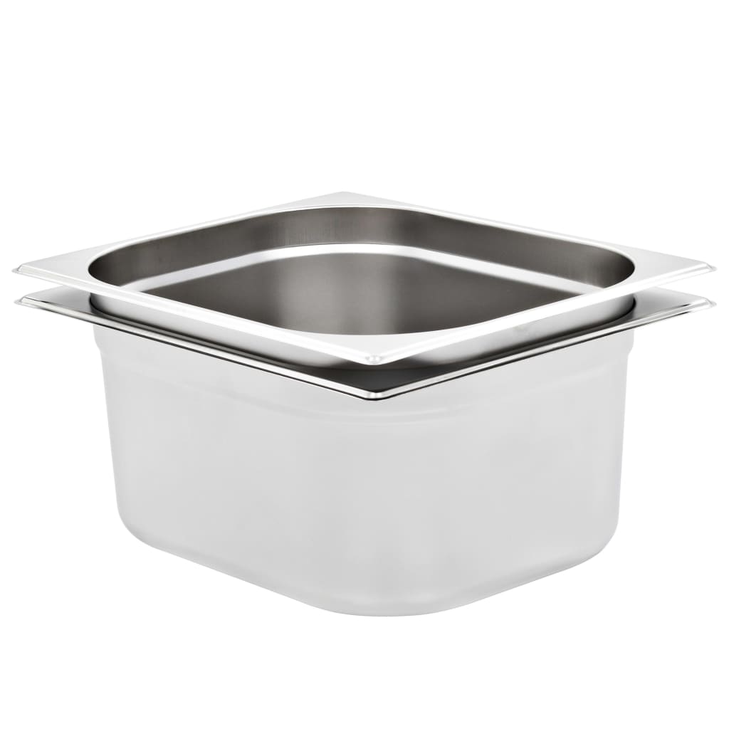 vidaXL Gastronormbehälter 2 Stk. GN 1/2 150 mm Edelstahl 