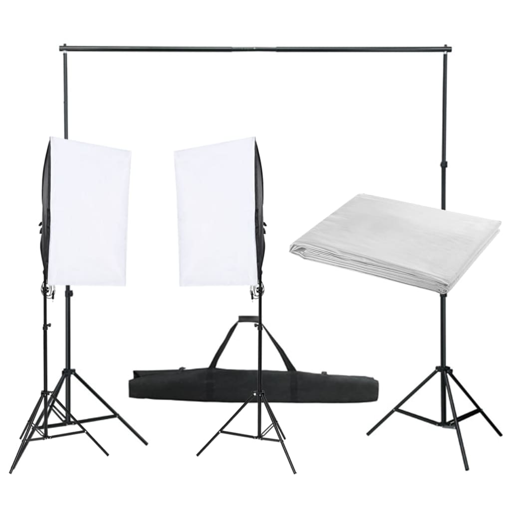 vidaXL Fotostudio-Set mit Beleuchtung und Hintergrund