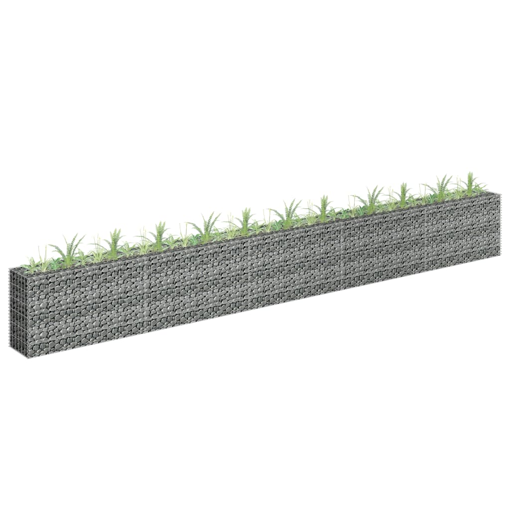  vidaXL Gabionen-Hochbeet Verzinkter Stahl 450×30×60 cm