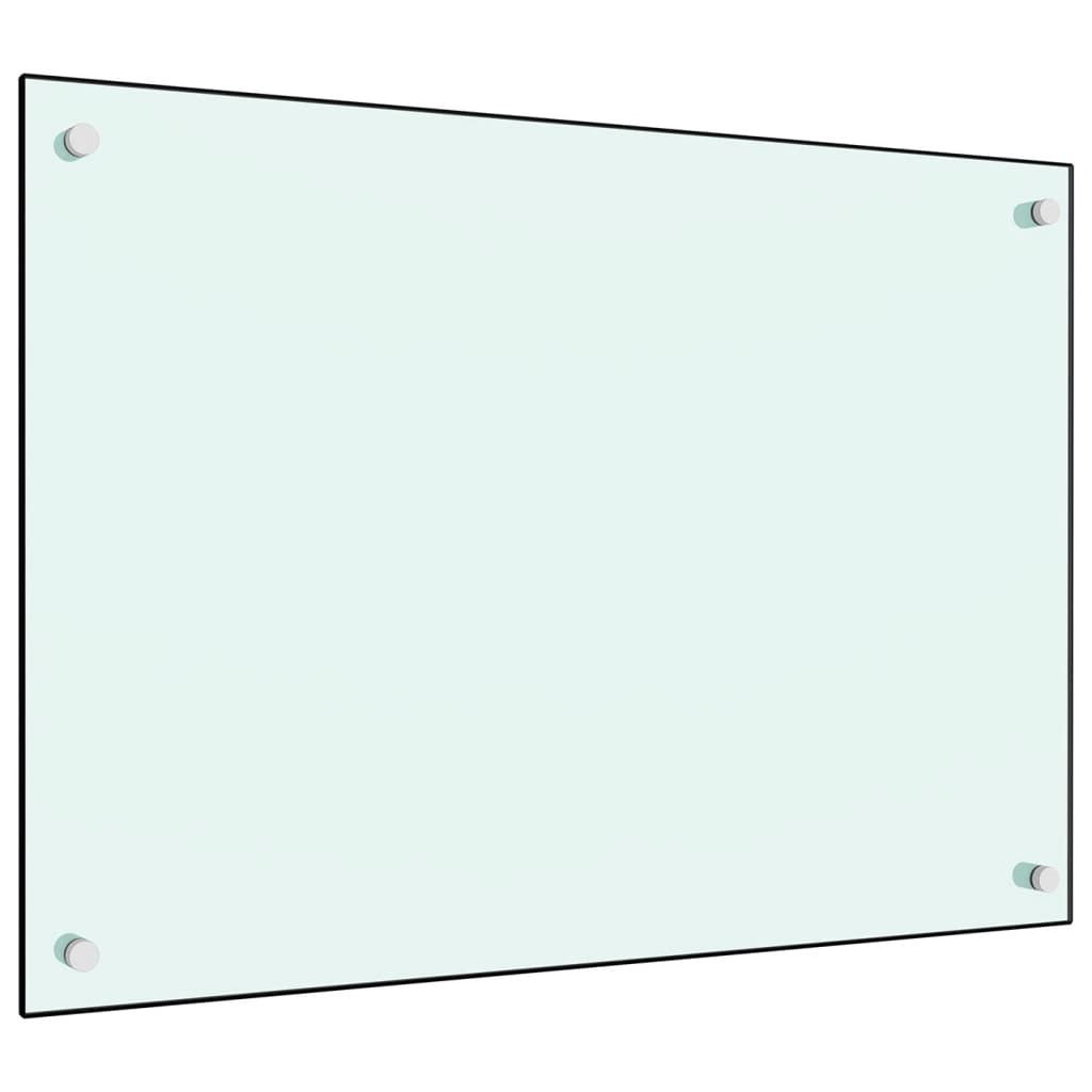  vidaXL Küchenrückwand Weiß 70x50 cm Hartglas