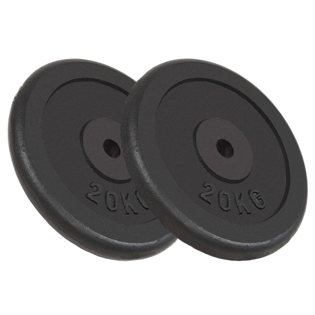 vidaXL Hantelscheiben 2 Stk. 2x20 kg Gusseisen