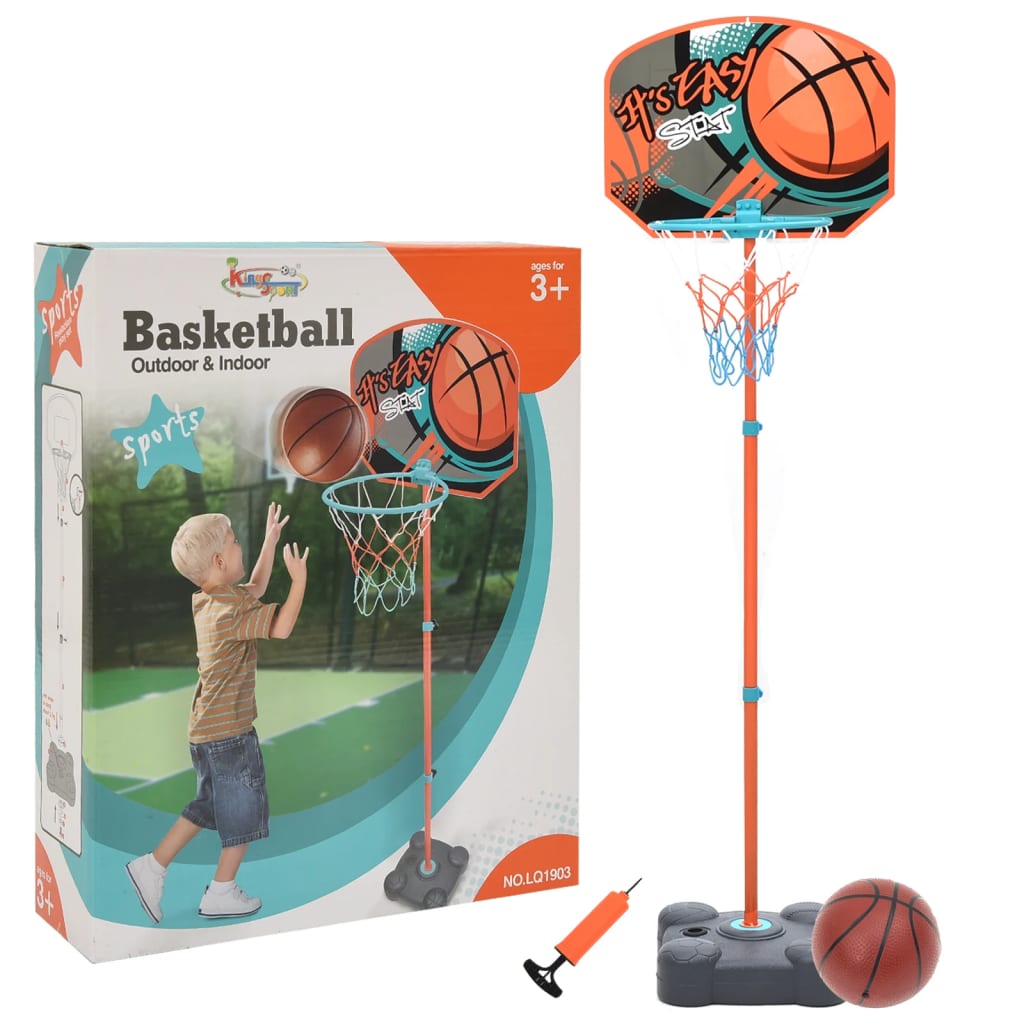 vidaXL Tragbares Basketball Spiel-Set Verstellbar 109-141 cm