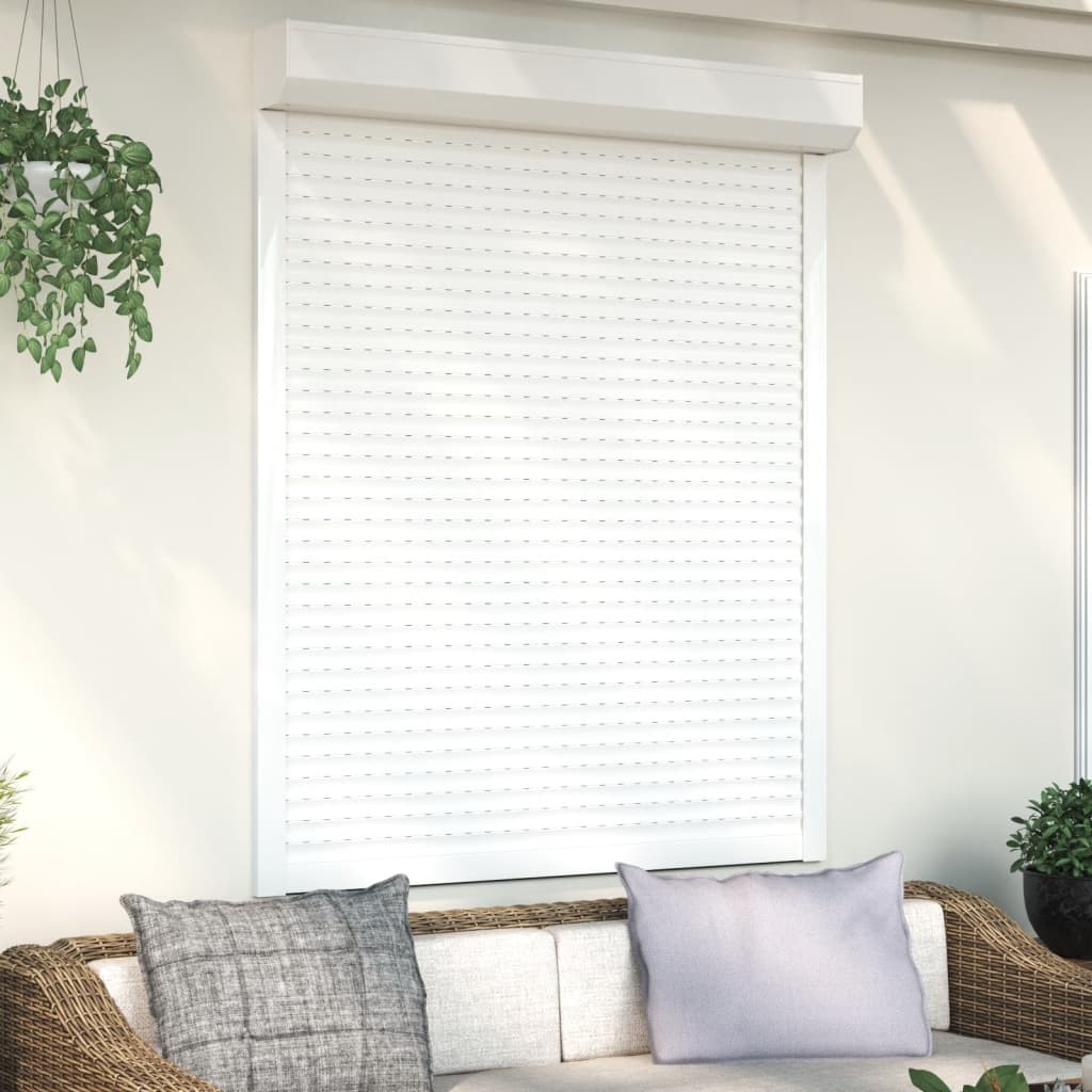 vidaXL Rollladen Aluminium 120x150 cm Weiß