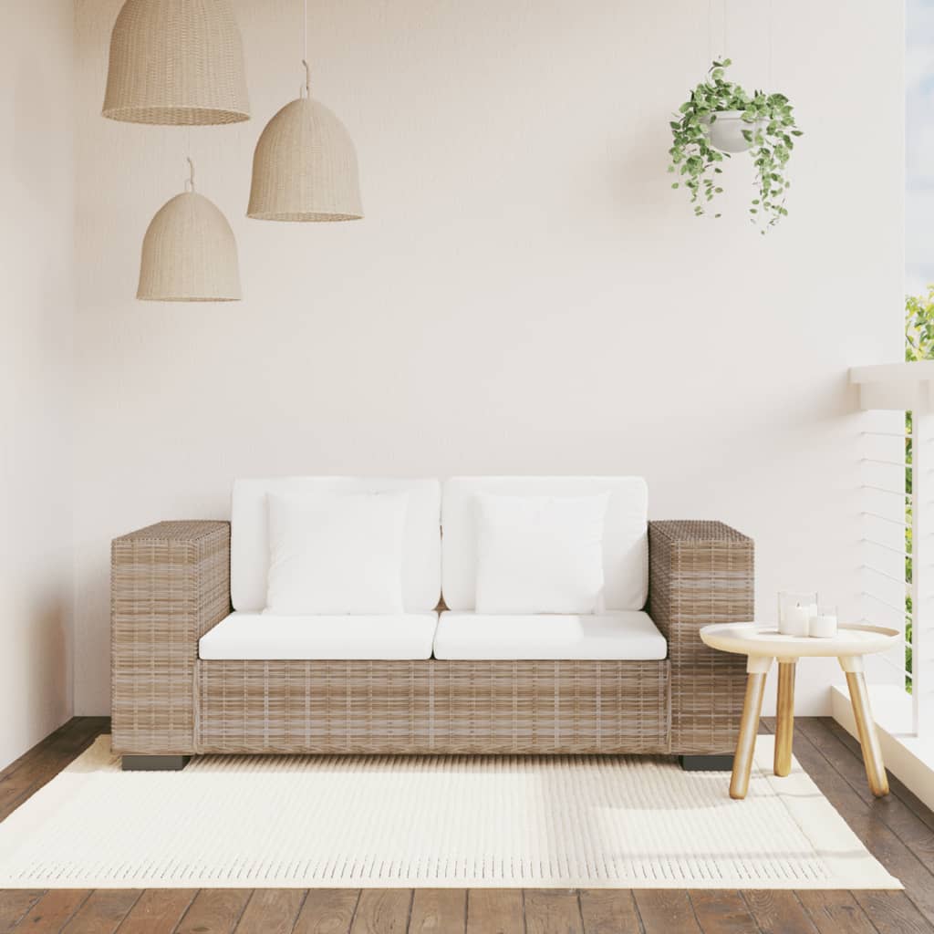 vidaXL 2-Sitzer Sofa Echtes Rattan 
