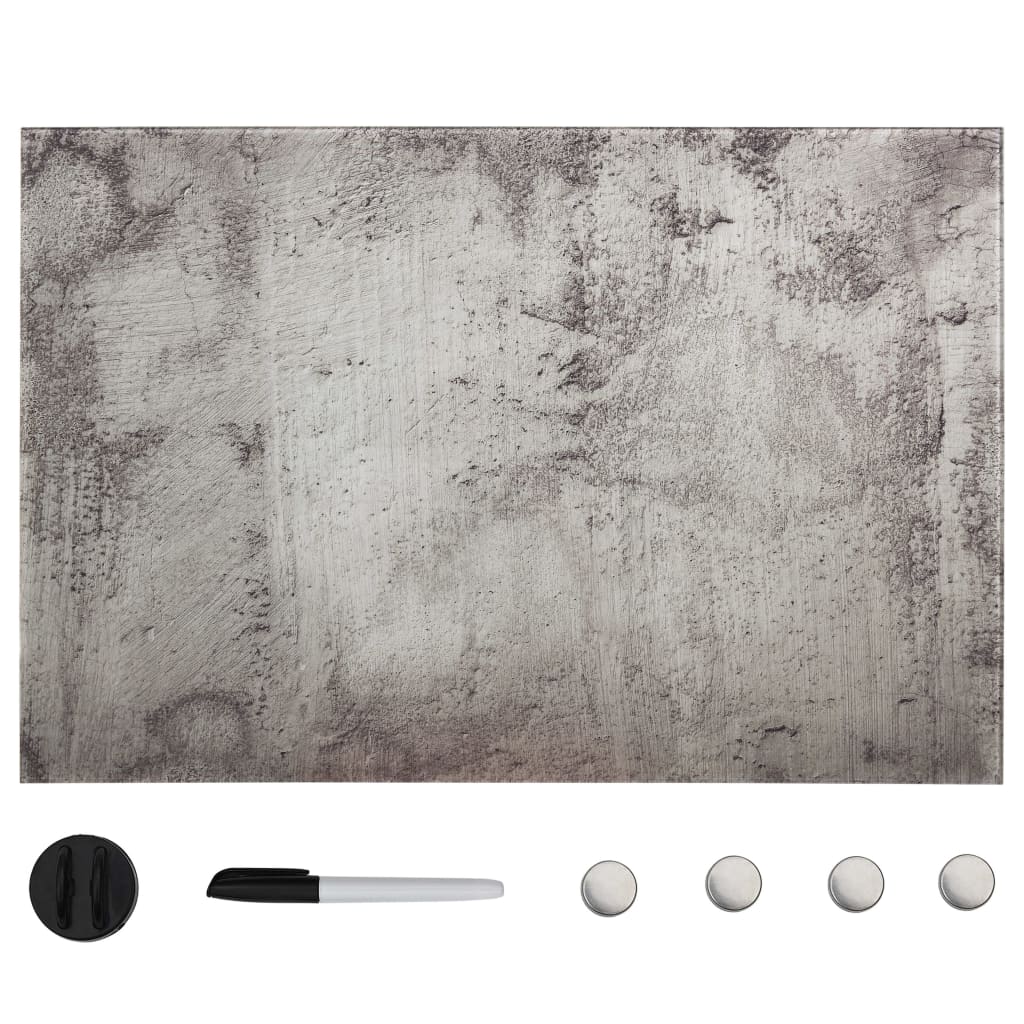 vidaXL Magnettafel Wandmontage Glas 50x30 cm
