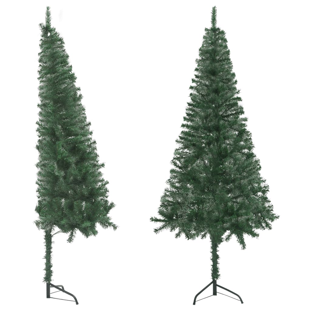 vidaXL Künstlicher Eck-Weihnachtsbaum Grün 150 cm PVC