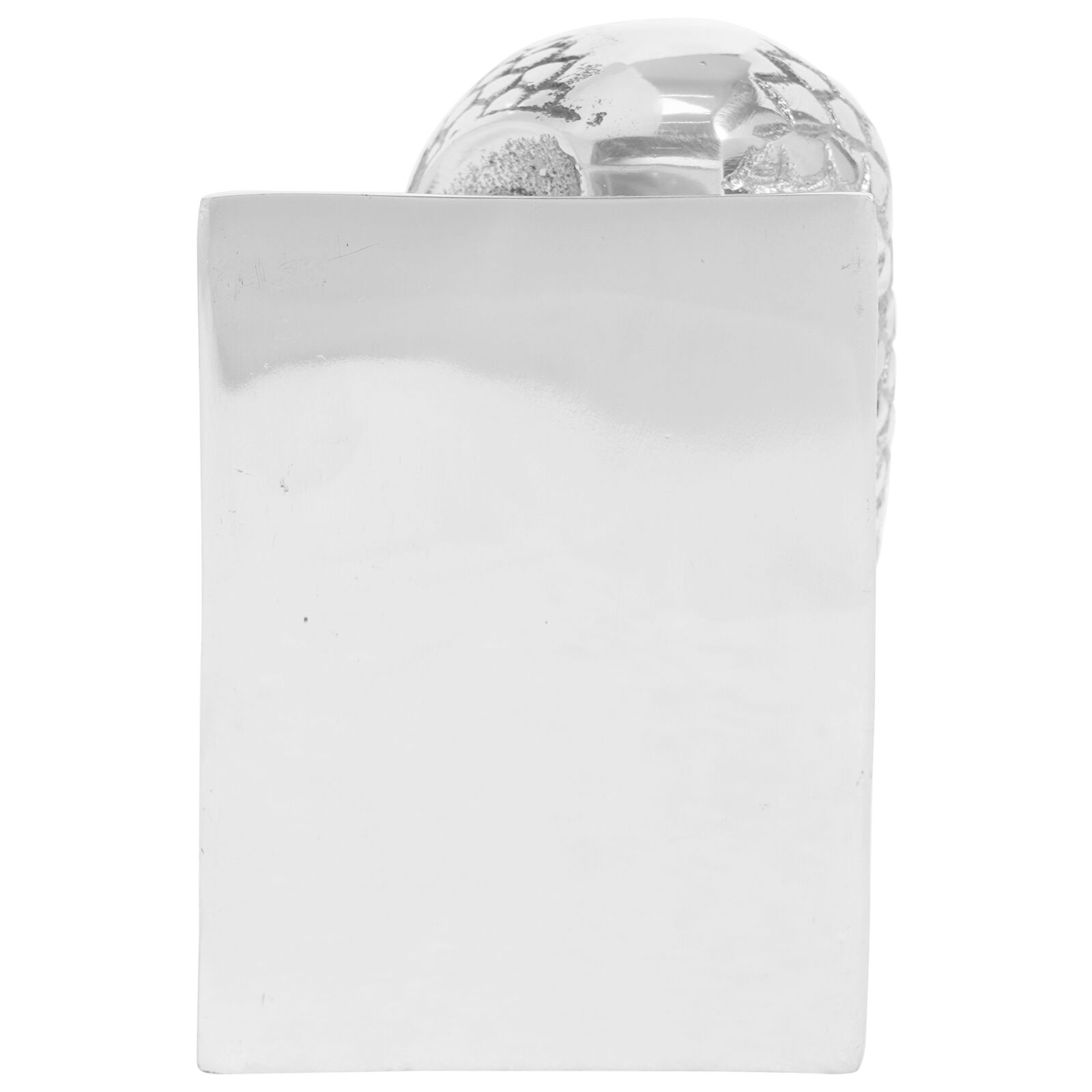vidaXL Buchstützen 2 Stück Silber 7x9x11 cm Aluminium Eule