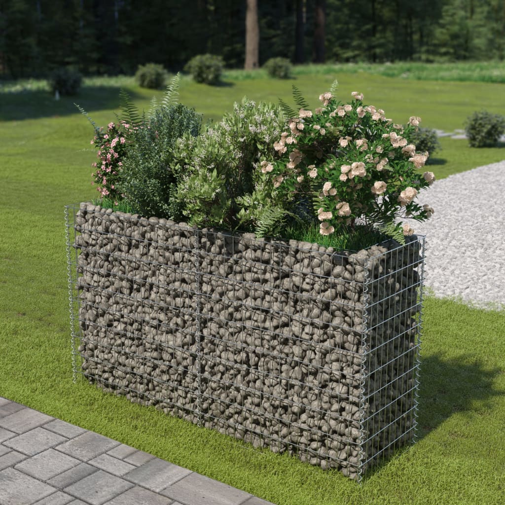  vidaXL Gabionen-Hochbeet Verzinkter Stahl 180×50×100 cm