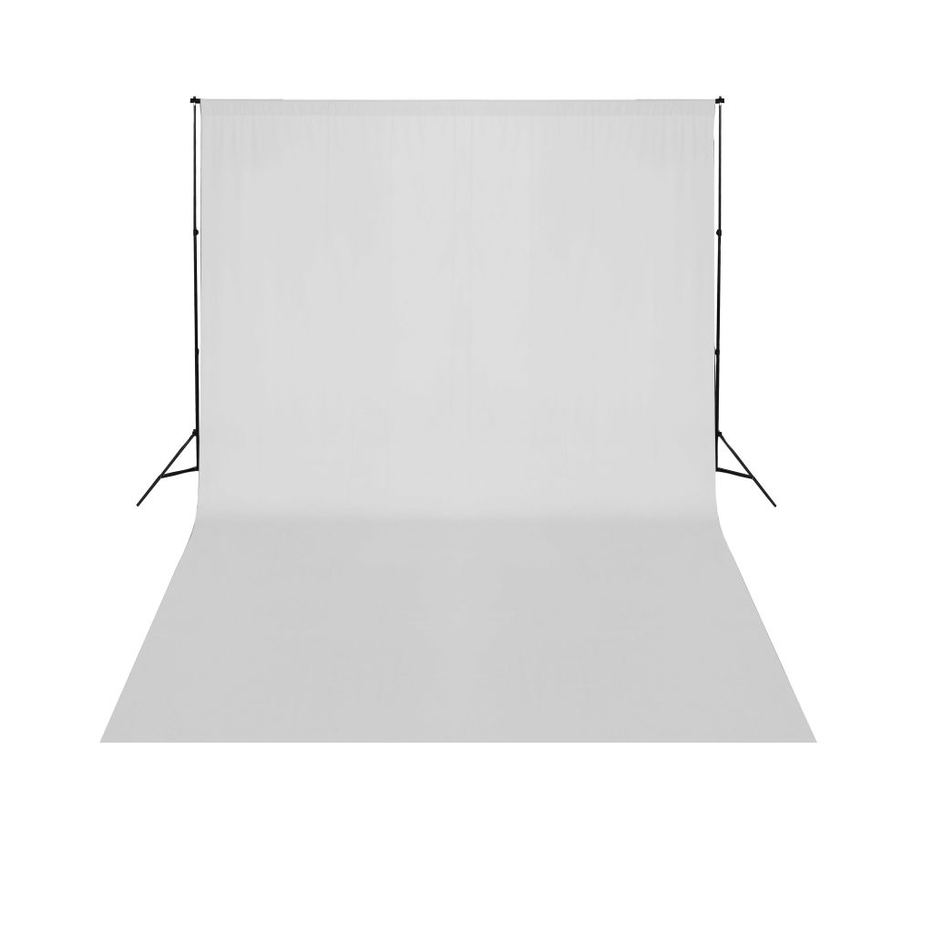 vidaXL Teleskopischer Hintergrund-System + Weißer Hintergrund 3 x 5 m