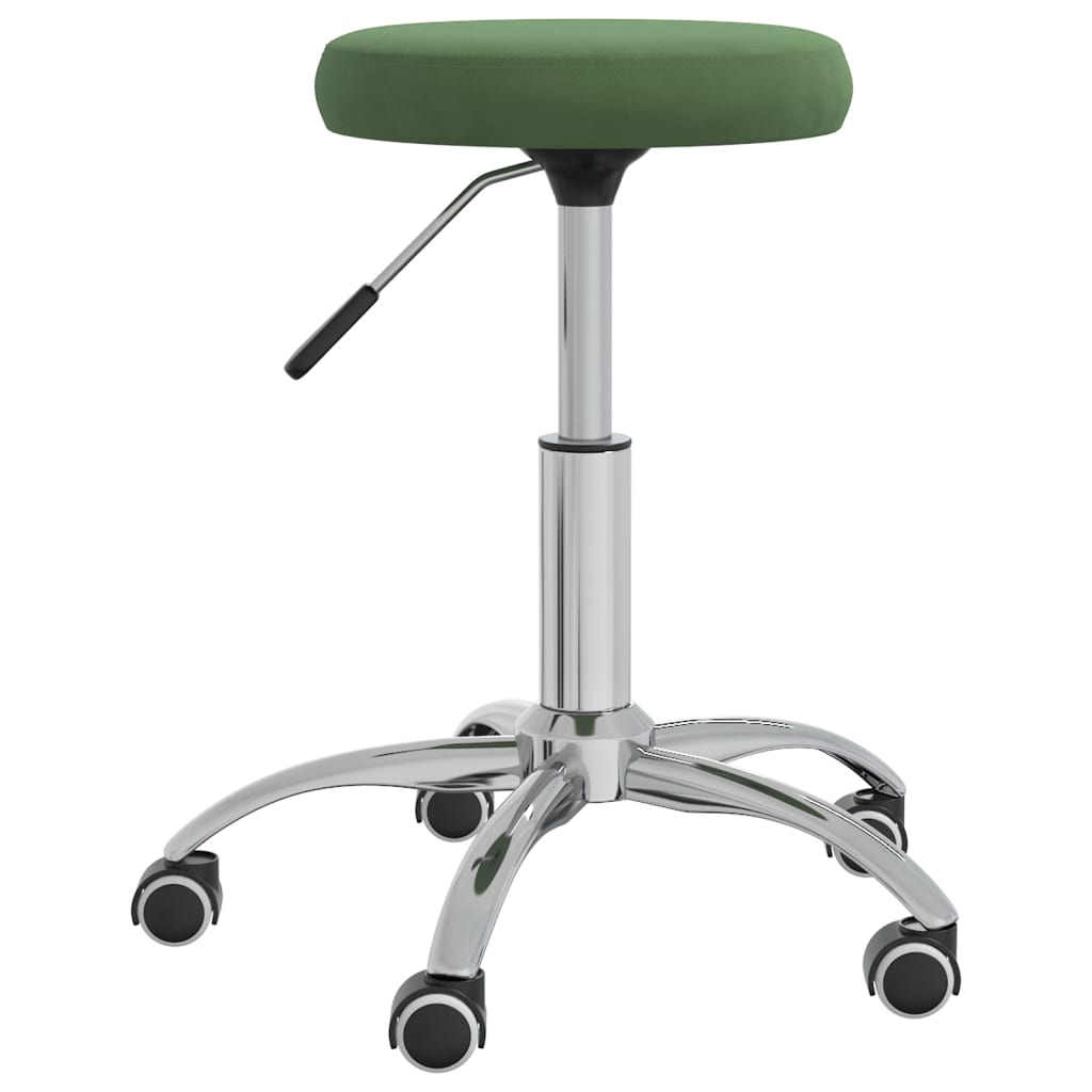 vidaXL Massagehocker Samt Dunkelgrün
