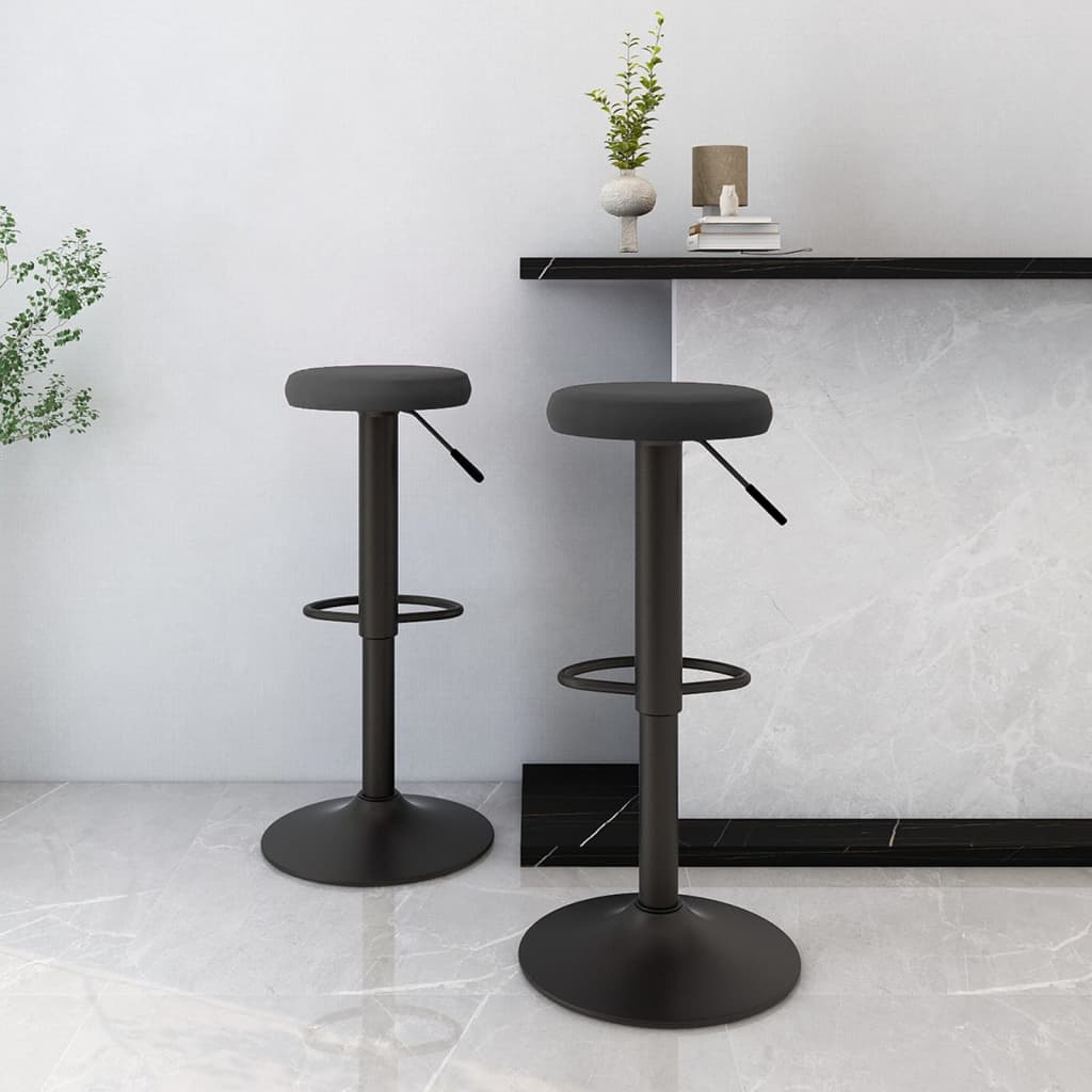  vidaXL Barhocker 2 Stk. Schwarz Samt