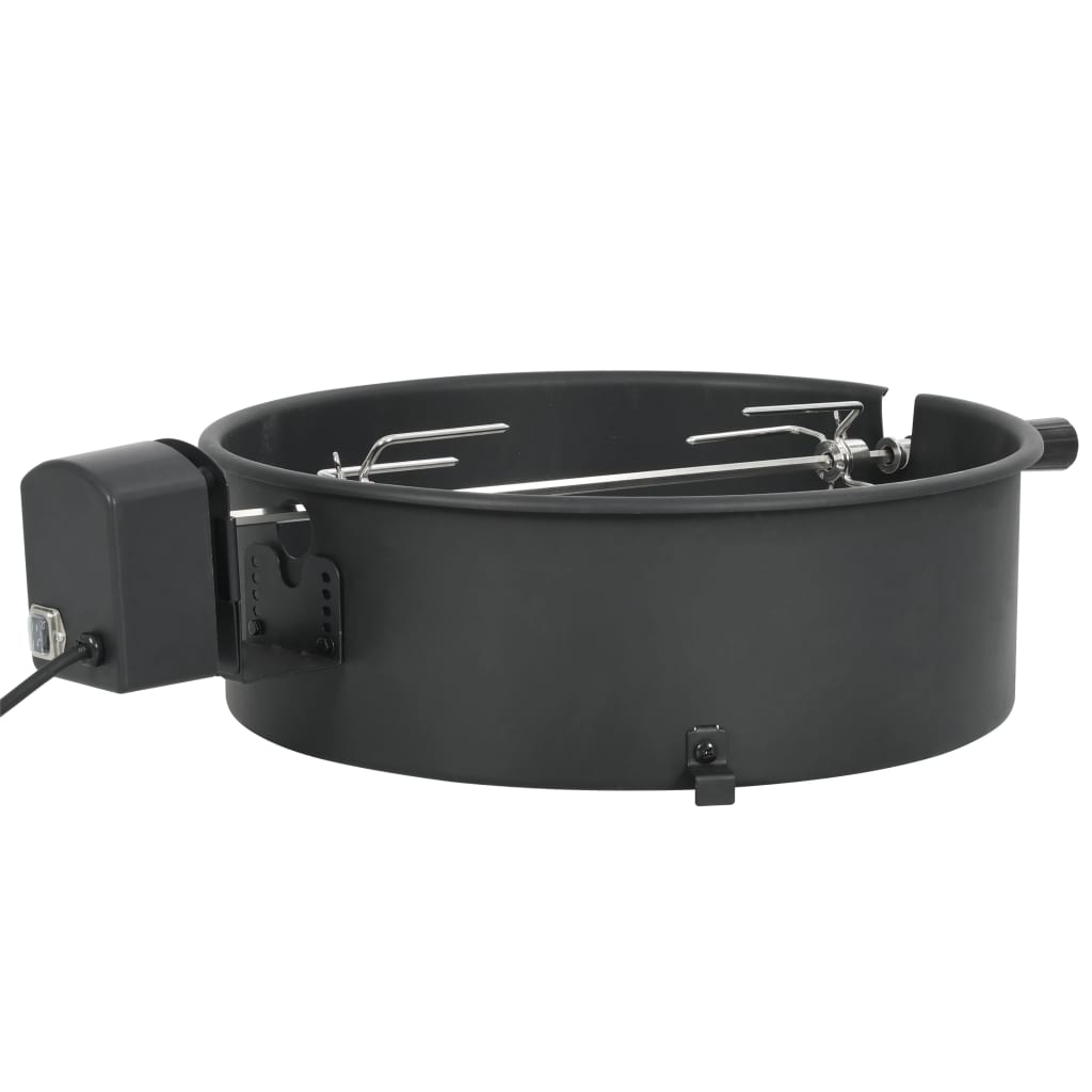 vidaXL BBQ Rotisserie Ring Set 47 cm Schwarz