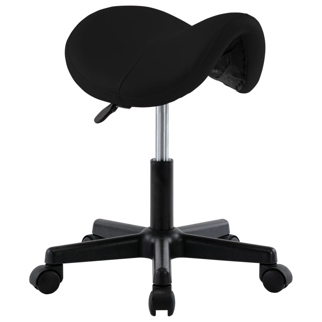 vidaXL Arbeitshocker Schwarz Kunstleder