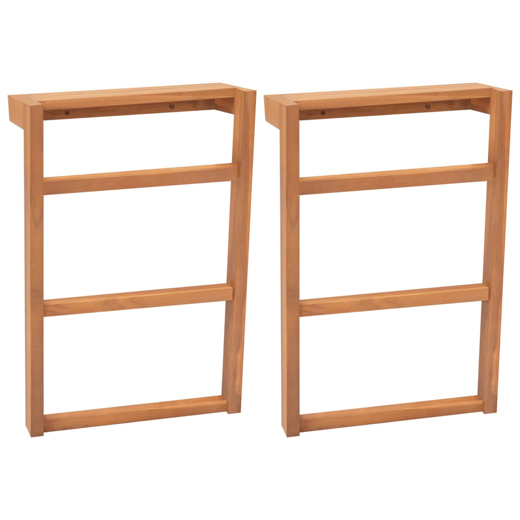 vidaXL Handtuchhalter 2 Stk. Massivholz Teak