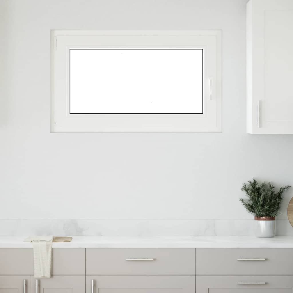 vidaXL Kellerfenster RISOR 100x60 cm Dreh Kipp DIN Links Weiß