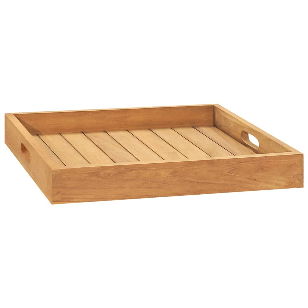 vidaXL Serviertablett 50x50 cm Massivholz Teak