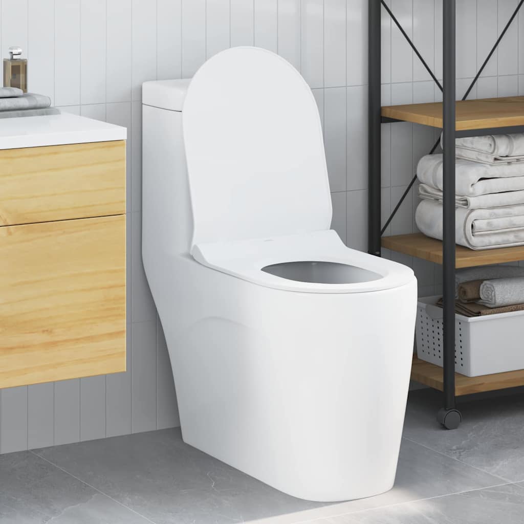 vidaXL Toilette geeignet für Sitz Weiß 50 x 36 x 5 cm Polypropylen