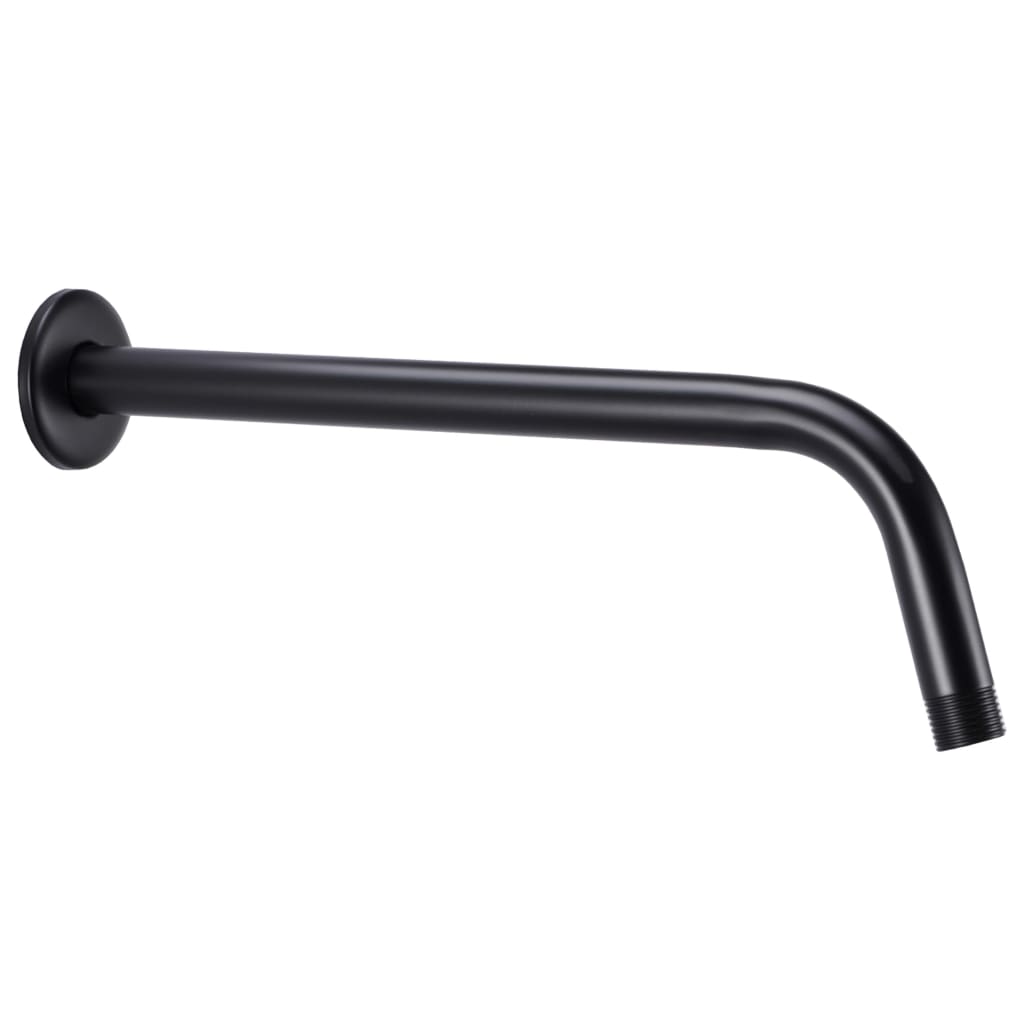 vidaXL Duscharm Rund Edelstahl 201 Schwarz 30 cm