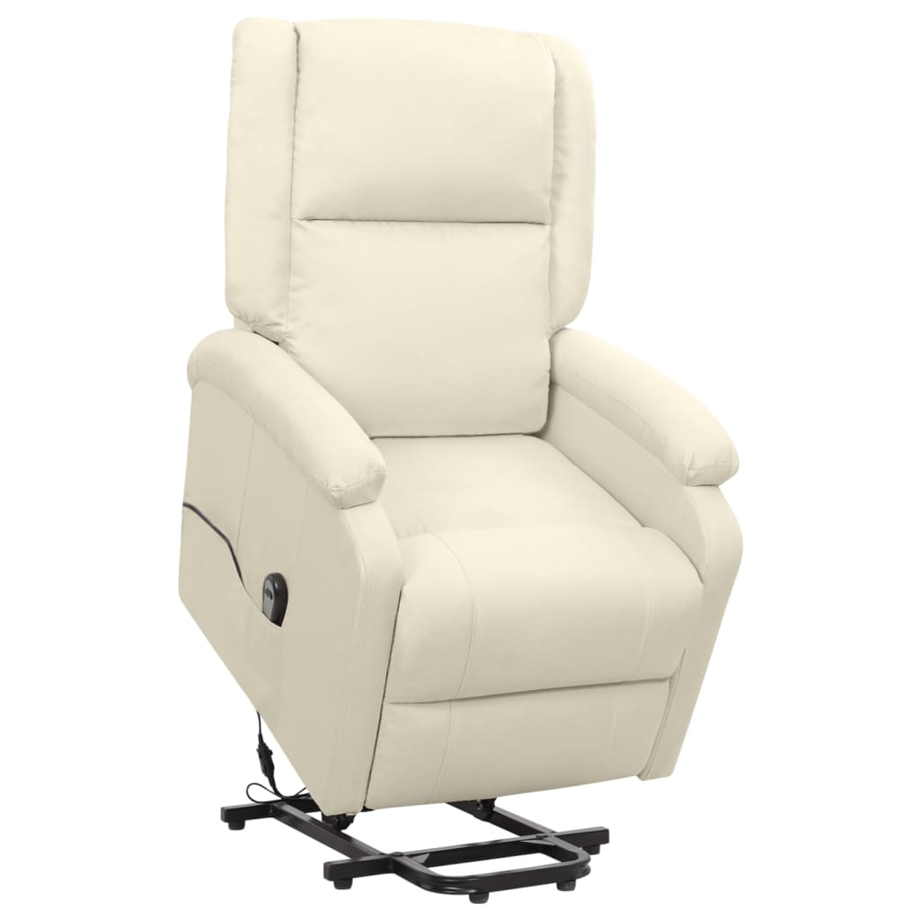 vidaXL Aufstehsessel Creme Stoff