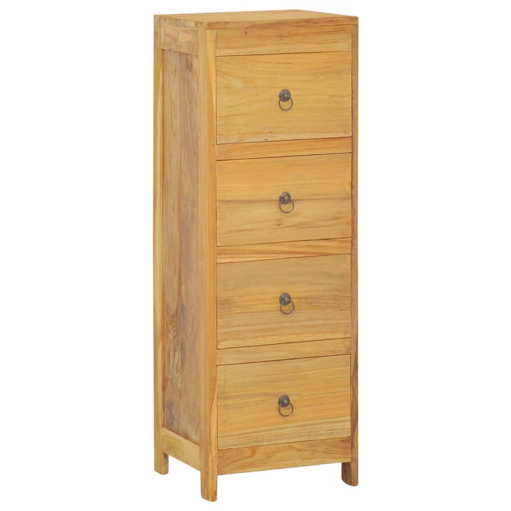 vidaXL Kommode 30x30x90 cm Massivholz Teak