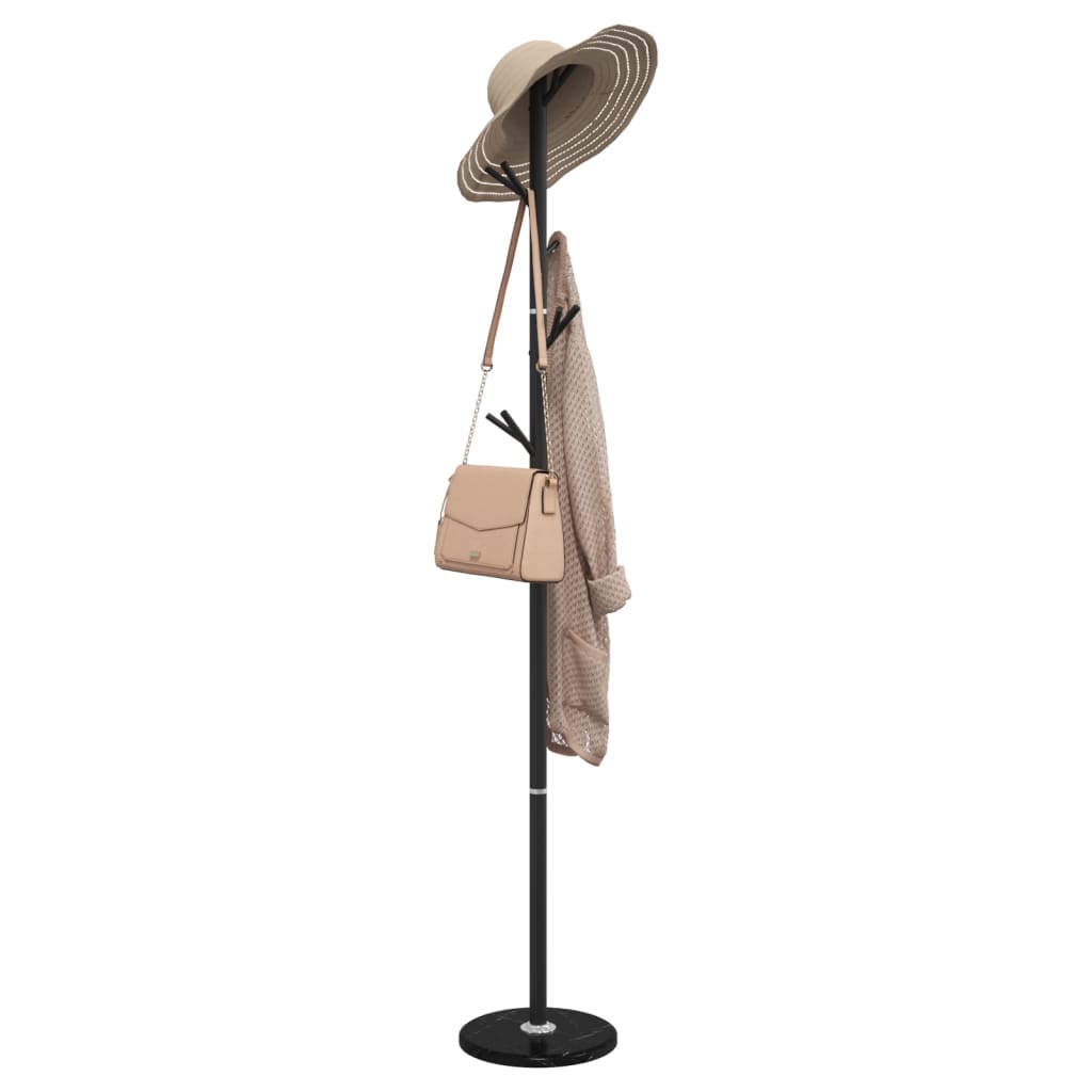 vidaXL Garderobenständer Schwarz 175 cm Pulverbeschichtetes Eisen vidaXL Garderobenständer Schwarz 175 cm Pulverbeschichtetes Eisen