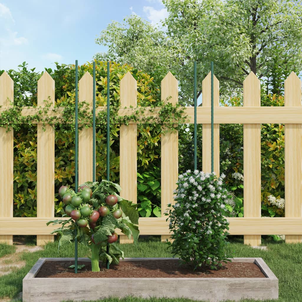 vidaXL Pflanzenstützen 30 Stk. Grün 150 cm Stahl