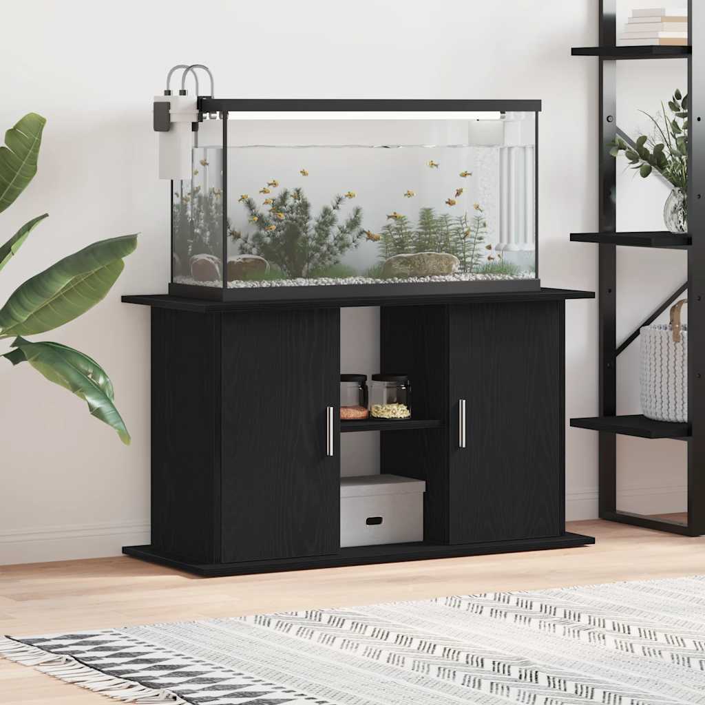 vidaXL Aquariumständer Schwarz Eichen-Optik 101x41x58 cm Holzwerkstoff