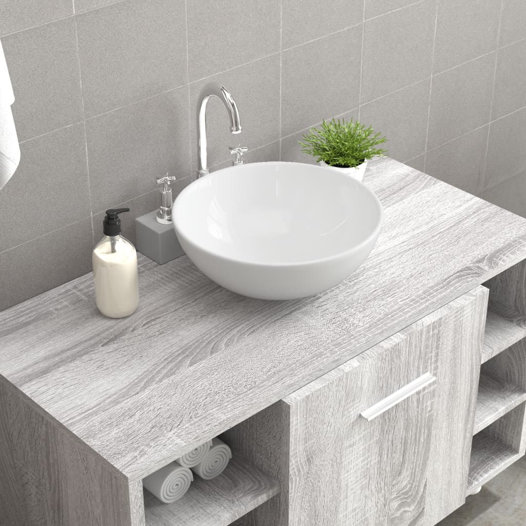   vidaXL Waschbecken Weiß 28x28x10 cm Keramik