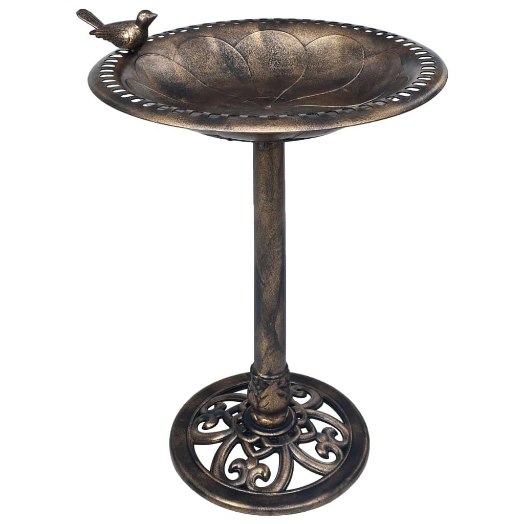 vidaXL Vogelbad Bronzen Kunststoff
