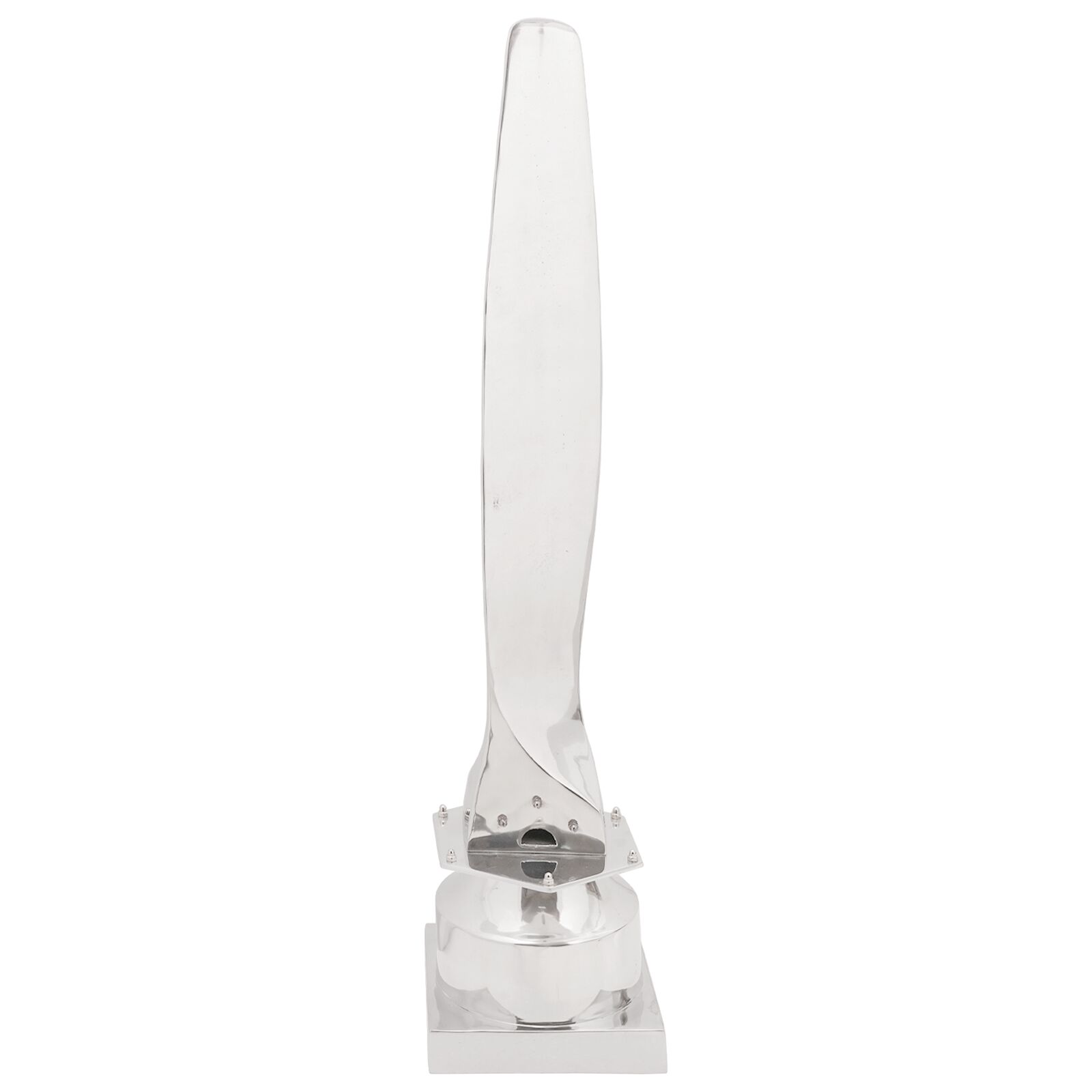 vidaXL Skulptur Silber 26x26x110 cm Aluminium Halb Propeller