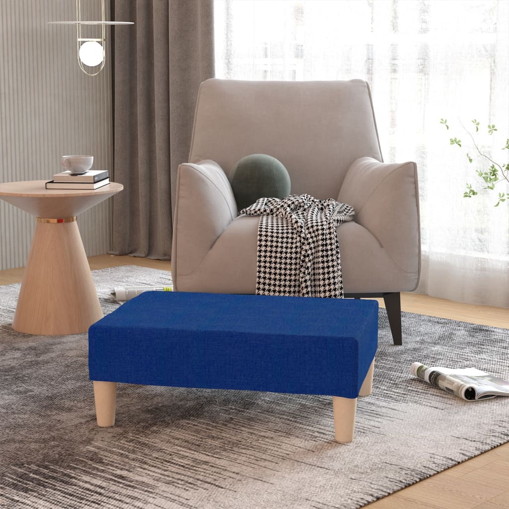 vidaXL Fußhocker Blau 78x56x32 cm Stoff