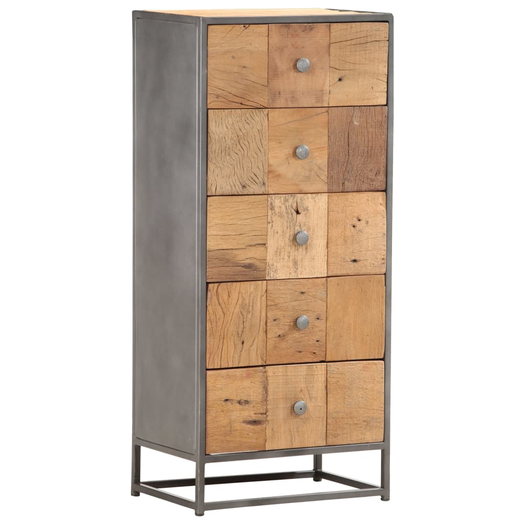vidaXL Highboard mit Schubladen 45x30x100 cm Altholz Massiv