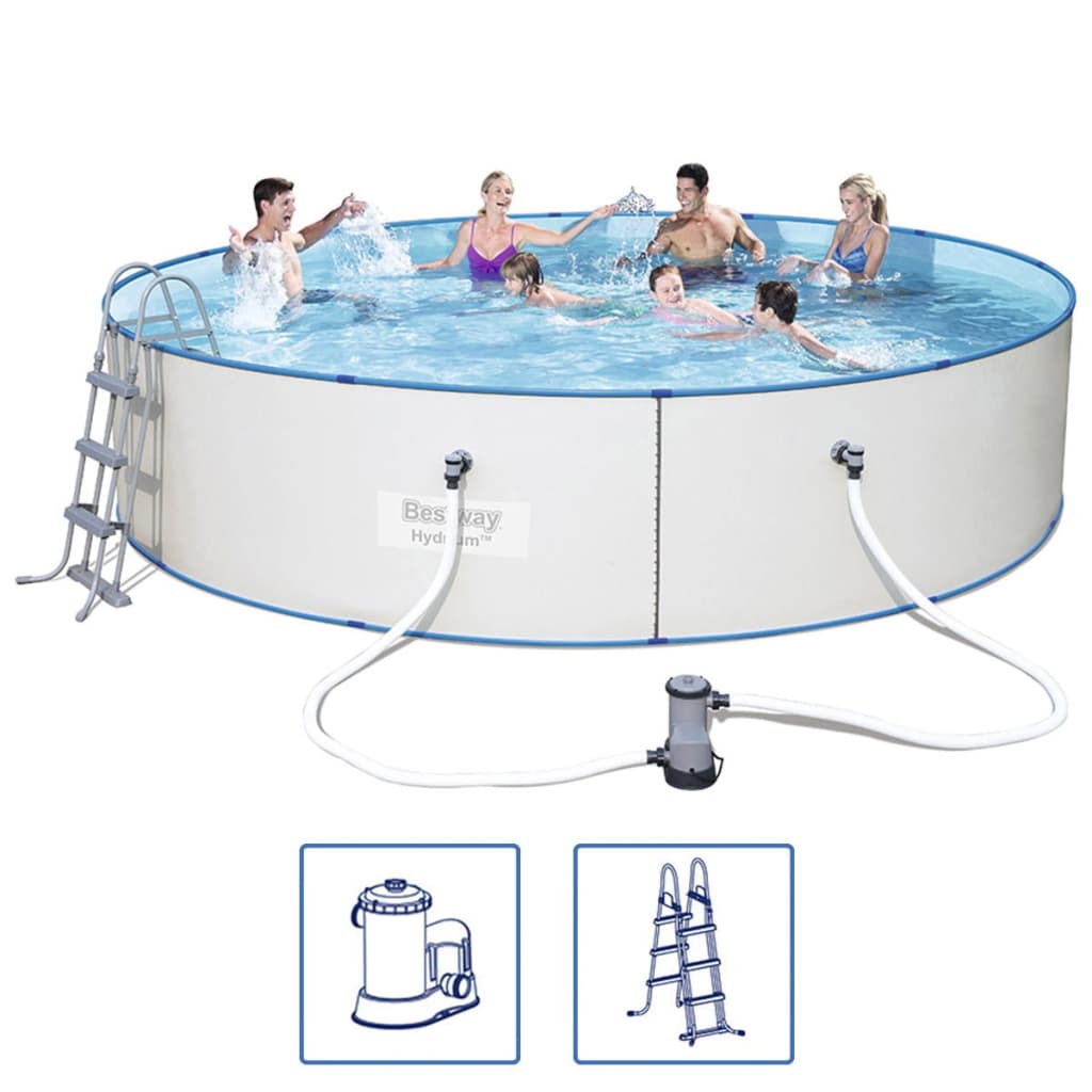 Bestway Hydrium Pro Schwimmbad Set Stahlrahmen 460x90 cm 56386	