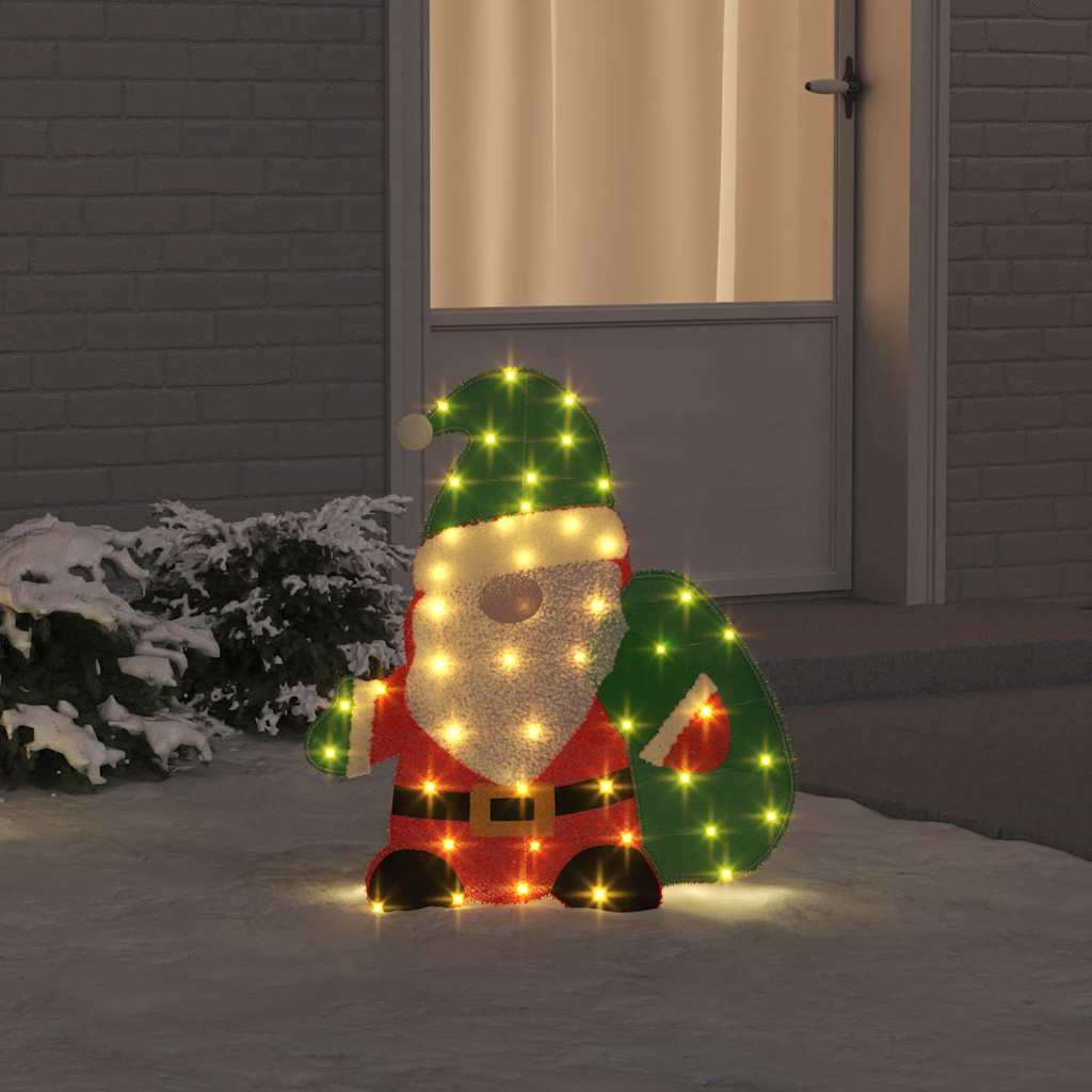 vidaXL Beleuchteter Weihnachtsmann Warmes Weiß 62 x 70 cm