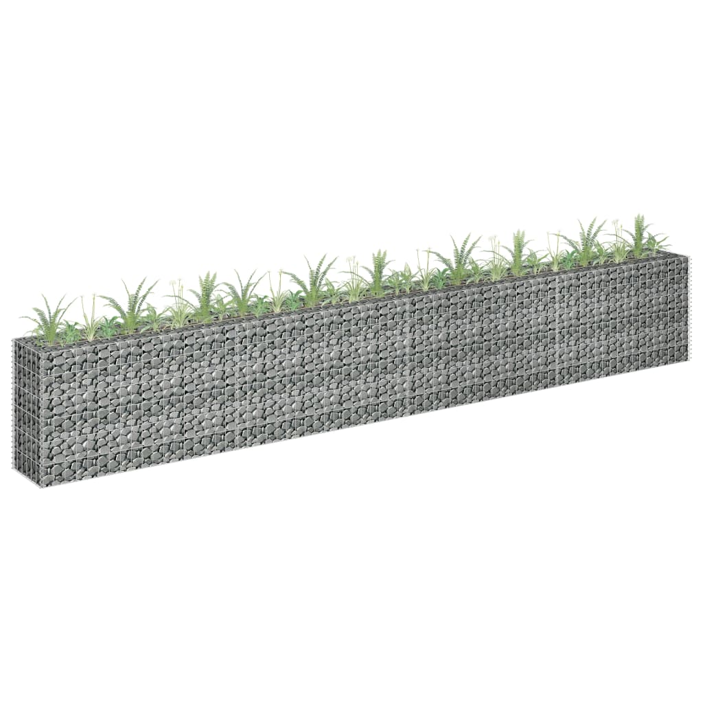  vidaXL Gabionen-Hochbeet Verzinkter Stahl 360×30×60 cm
