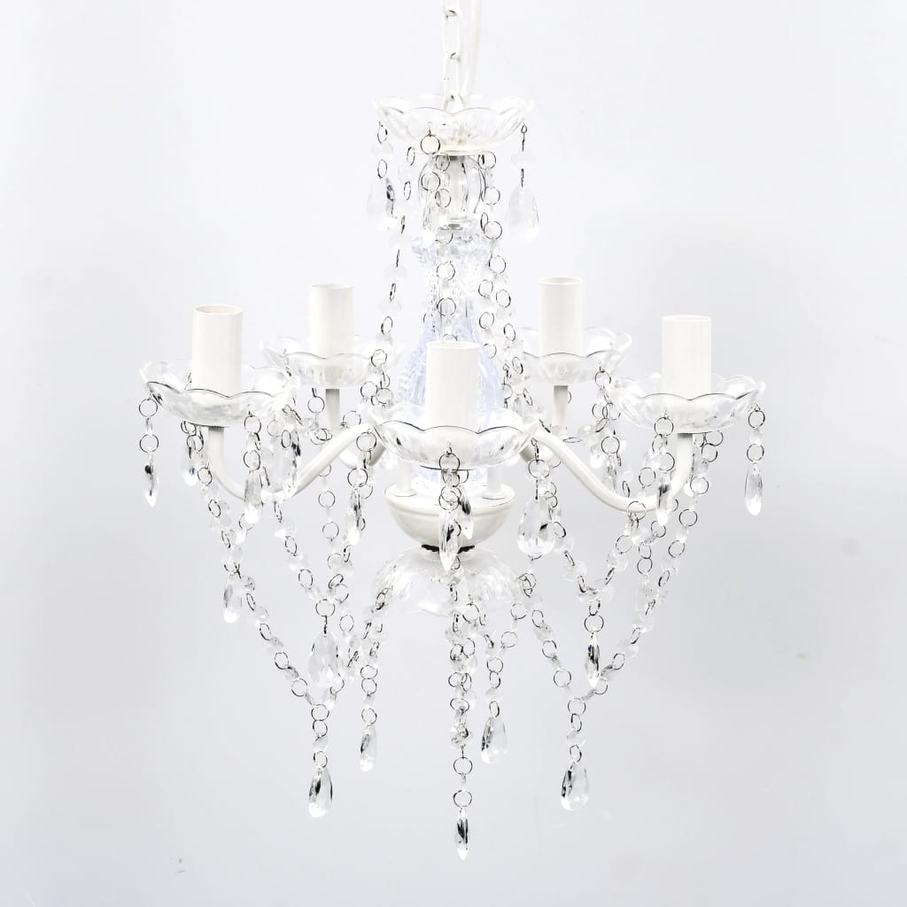 vidaXL Kronleuchter 5-flammig Transparent