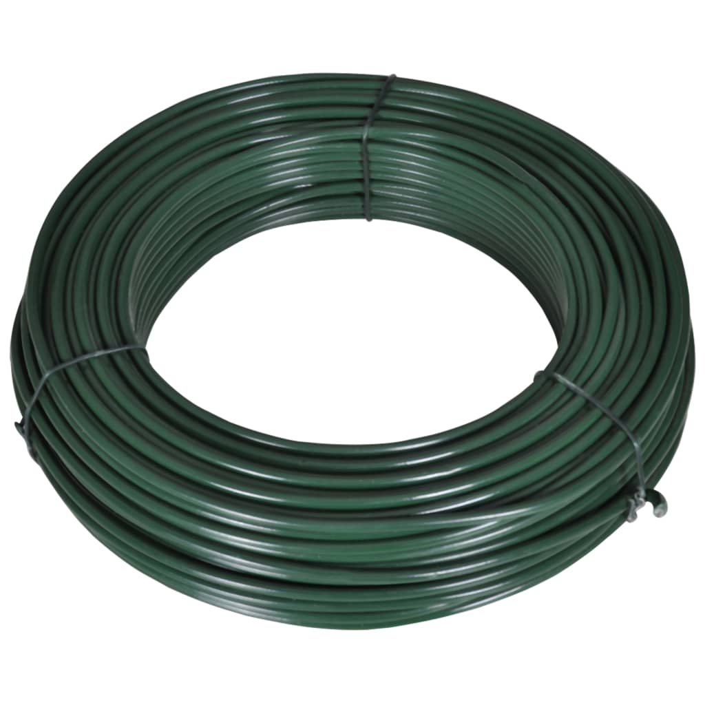 vidaXL Spanndraht 55 m 2,1/3,1 mm Stahl Grün