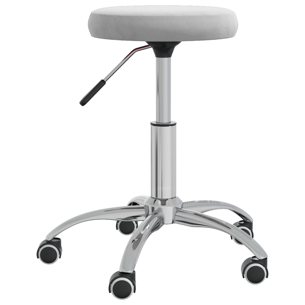 vidaXL Massagehocker Samt Hellgrau