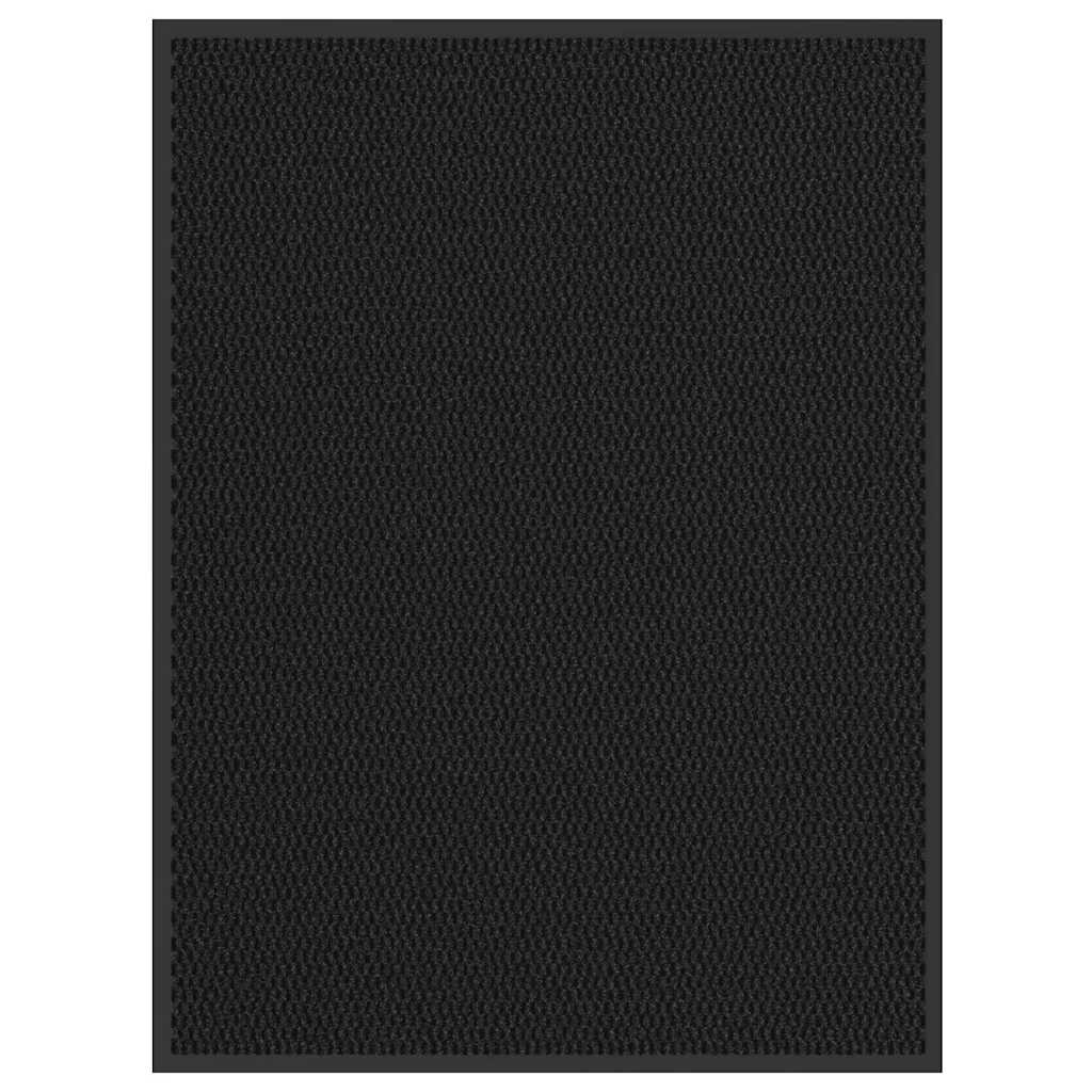 vidaXL Fußmatte 80x120 cm Schwarz