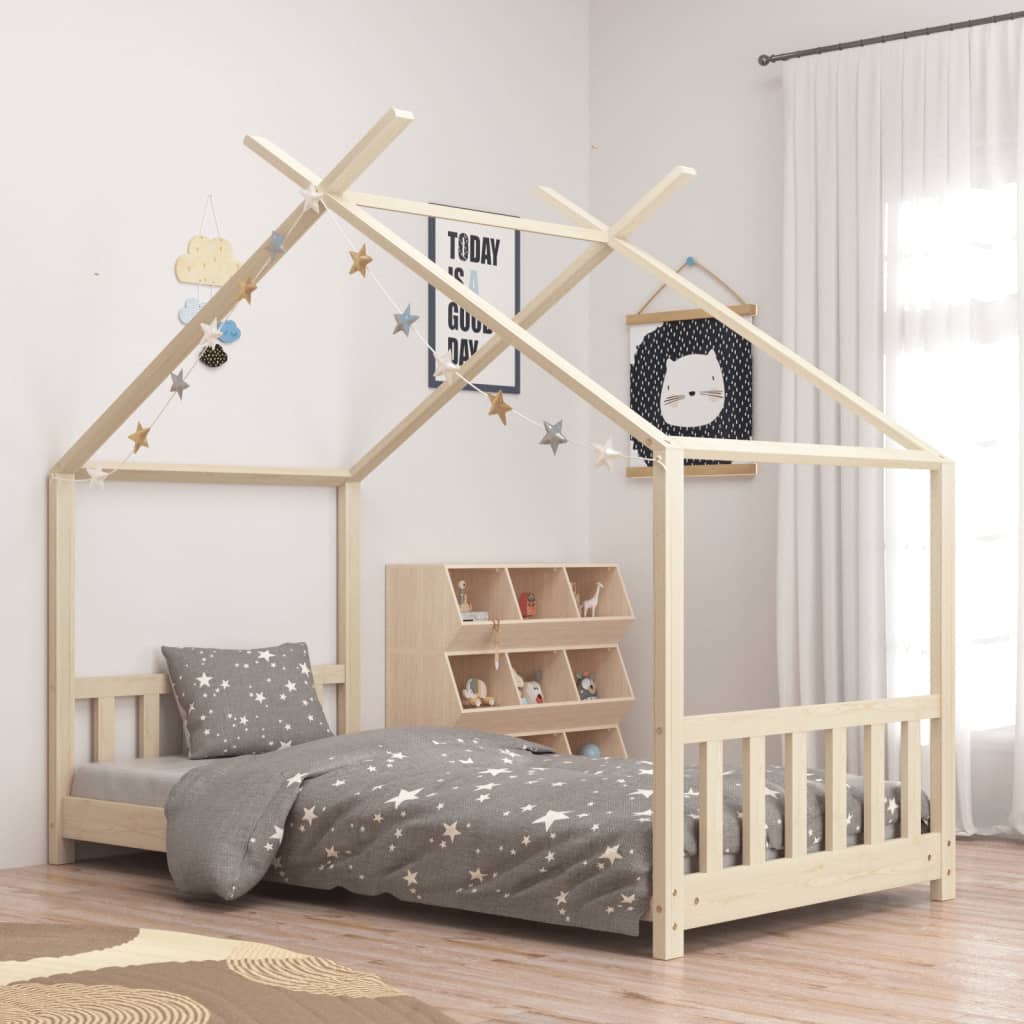 vidaXL Kinder-Bettgestell Massivholz Kiefer 80 x 160 cm