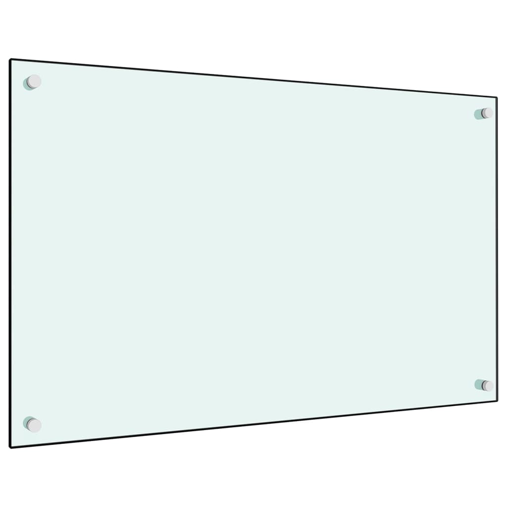  vidaXL Küchenrückwand Weiß 80x50 cm Hartglas