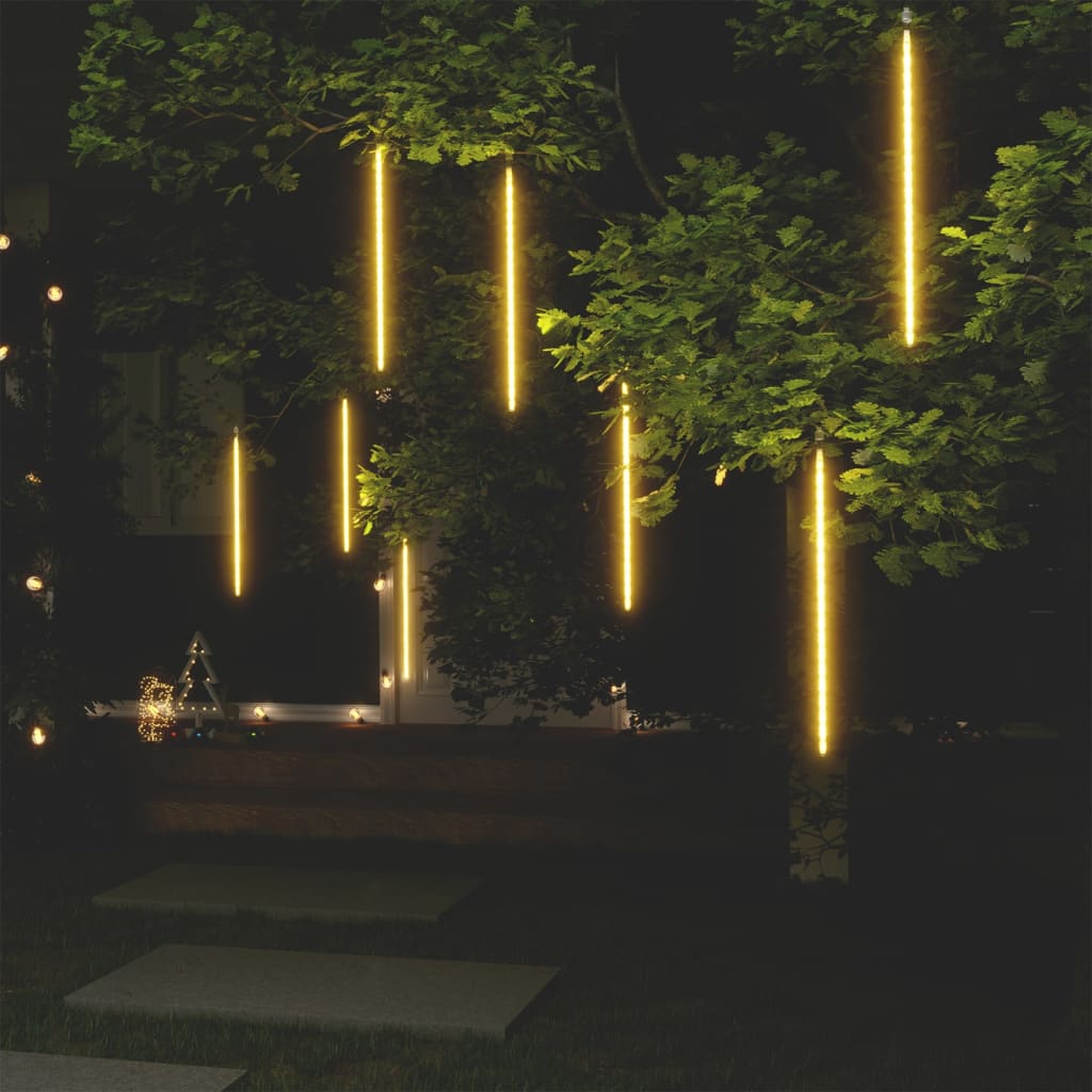vidaXL LED Meteor-Lichter 8 Stk. 50 cm Warmweiß 288 LEDs