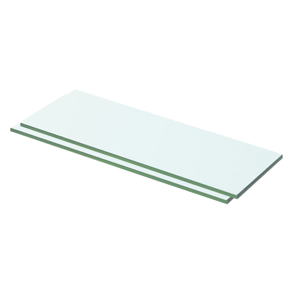   vidaXL Regalböden 2 Stk. Glas Transparent 50x12 cm