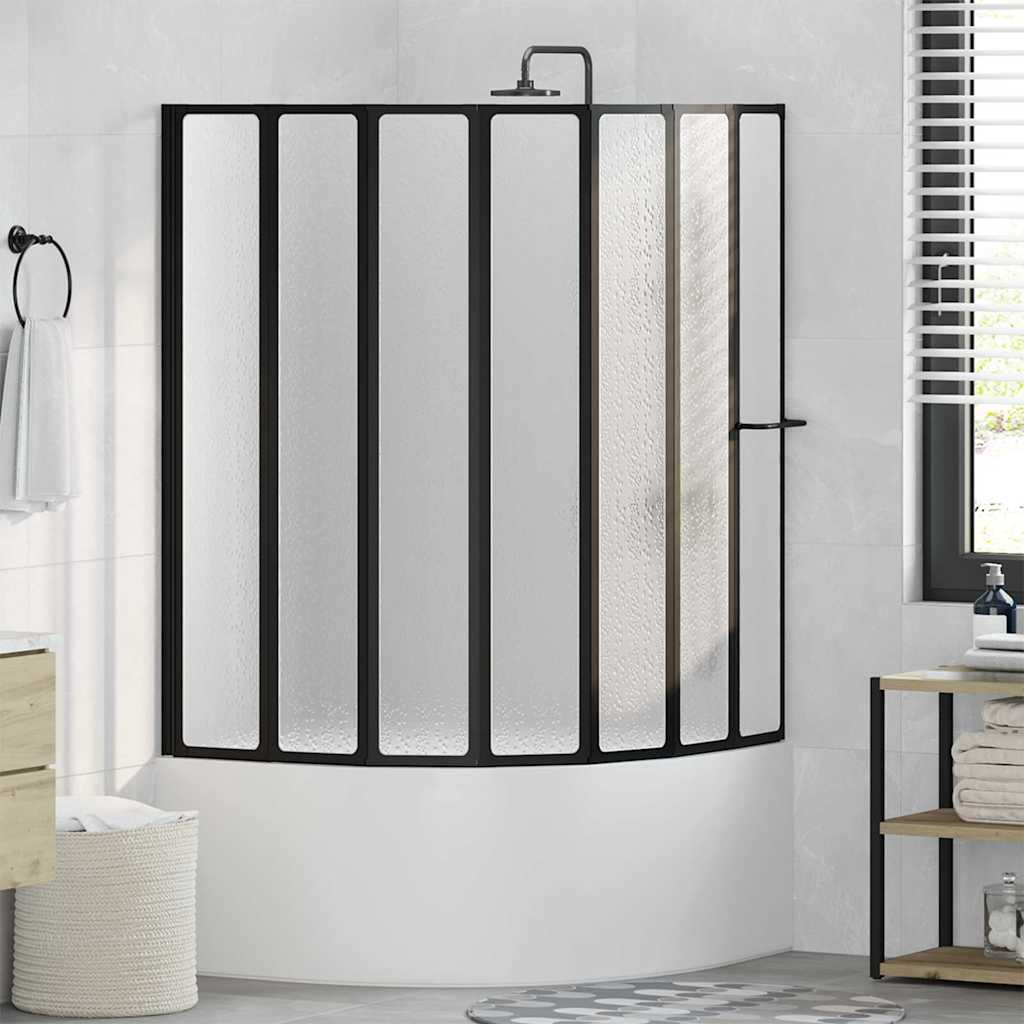 vidaXL Duschwand Sonstiges Schwarz 168 x 140 cm Aluminium