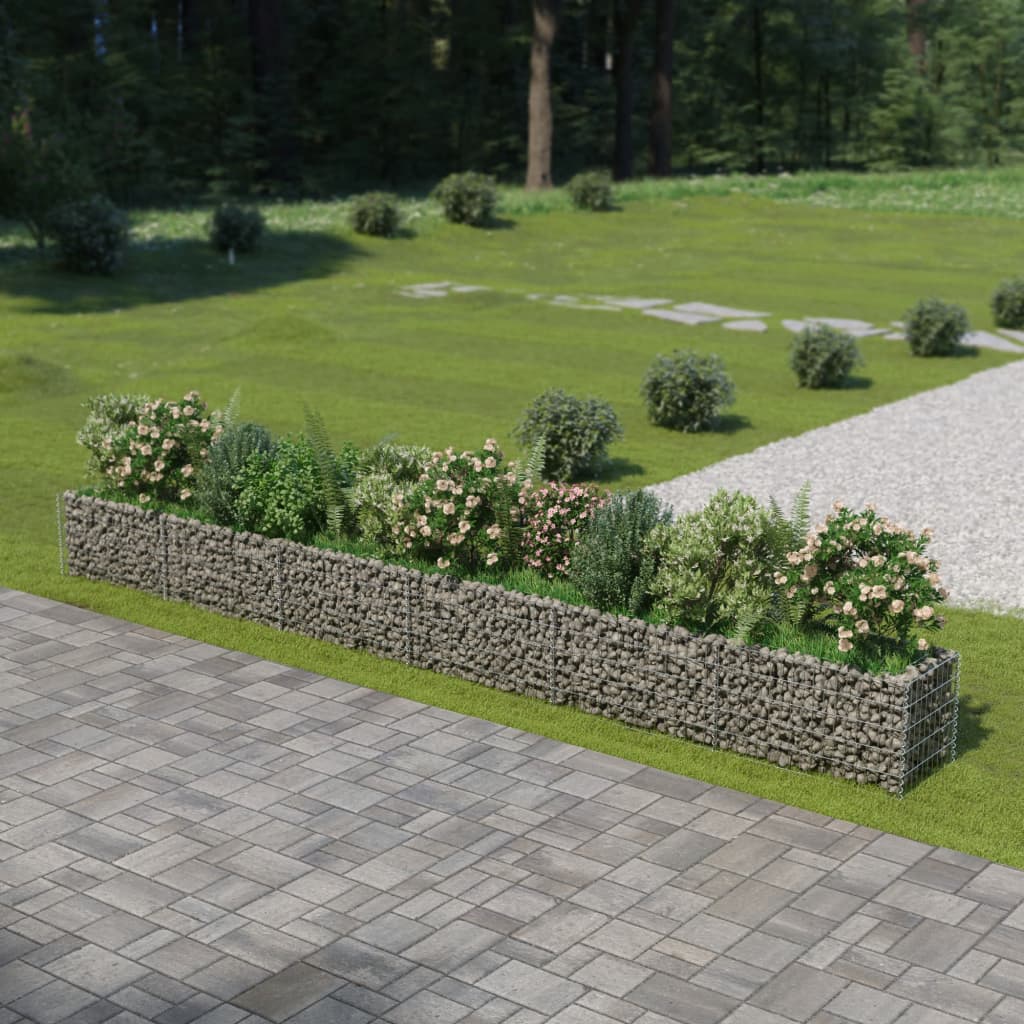  vidaXL Gabionen-Hochbeet Verzinkter Stahl 540×50×50 cm